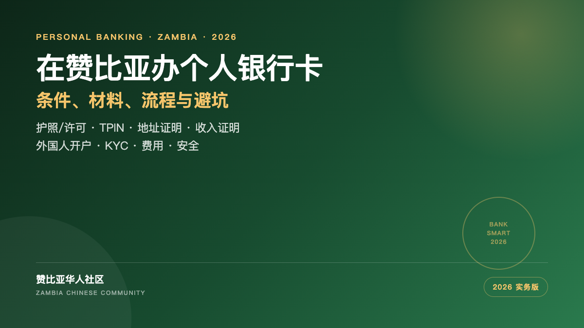 在赞比亚办个人银行卡教程封面