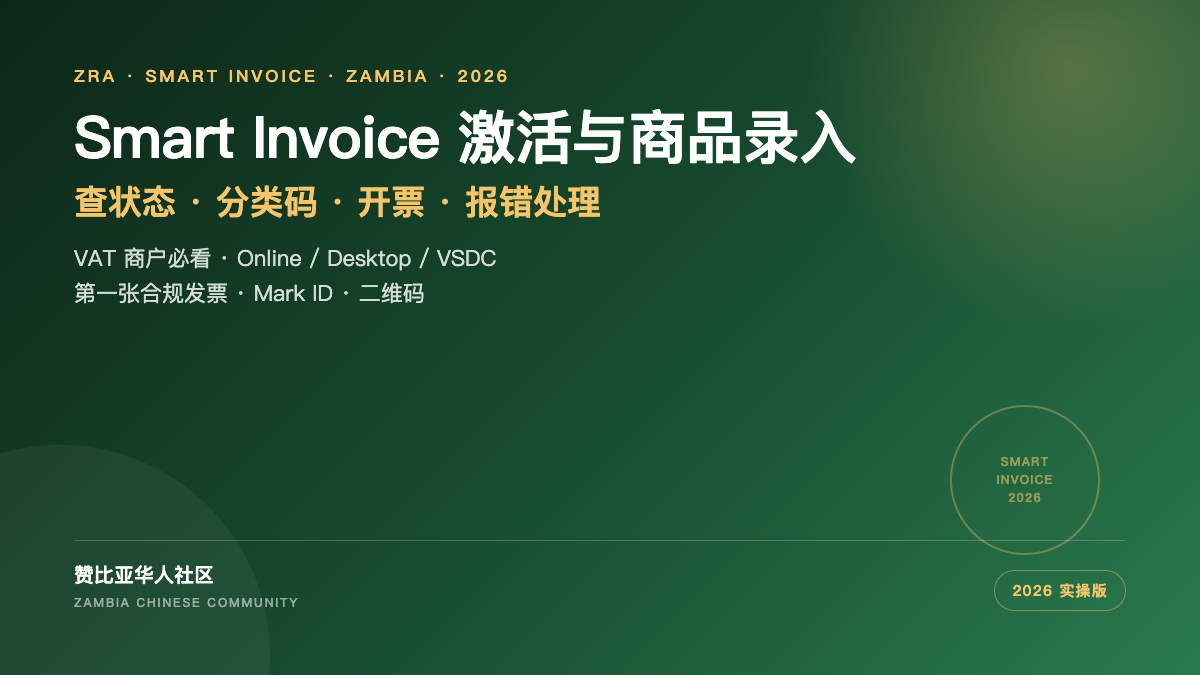 ZRA Smart Invoice 激活查询与商品录入封面
